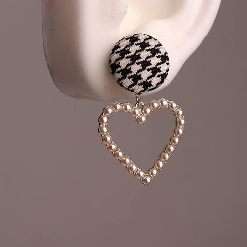Sonateomber Love Heart Hoop Drop Dangle Earrings for Women Girls - Valentine's Day Statement Vintage Hearts Dangling Prom Fashion Jewelry Gift in Kuwait