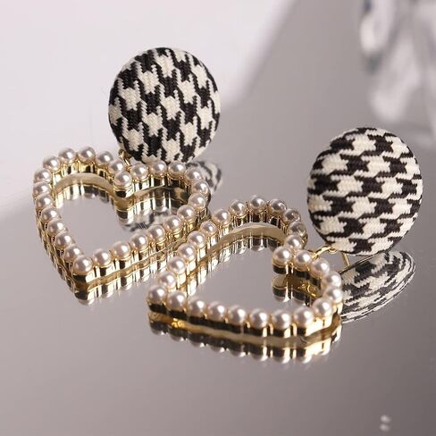 Sonateomber Love Heart Hoop Drop Dangle Earrings for Women Girls - Valentine's Day Statement Vintage Hearts Dangling Prom Fashion Jewelry Gift in Kuwait