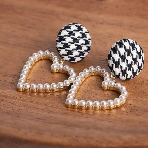 Sonateomber Love Heart Hoop Drop Dangle Earrings for Women Girls - Valentine's Day Statement Vintage Hearts Dangling Prom Fashion Jewelry Gift in Kuwait