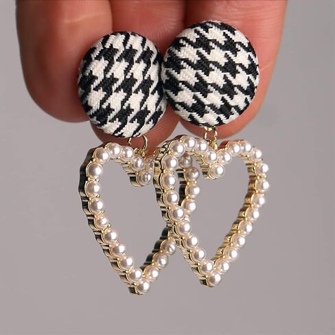 Sonateomber Love Heart Hoop Drop Dangle Earrings for Women Girls - Valentine's Day Statement Vintage Hearts Dangling Prom Fashion Jewelry Gift in Kuwait