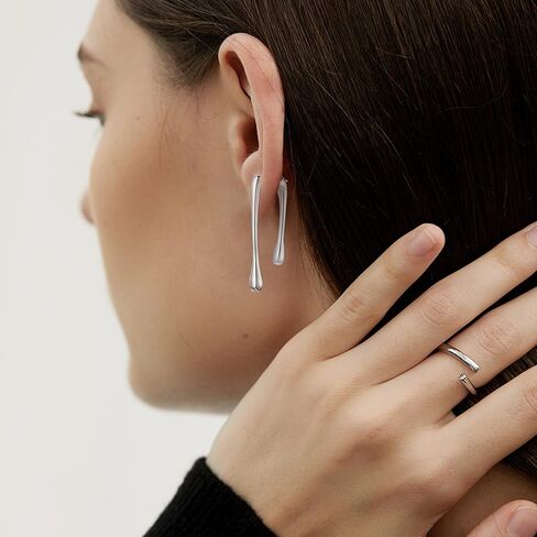 FANZE Earrings for Women, Gold Tassel Earrings, Front Back Earrings, Earrings Jacket, Hypoallergenic Earrings, Jewelry for Women Girls Gift in Kuwait