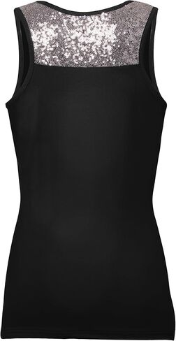 Hiistandd Women's Sequin Vests Casual Tank Tops Sleeveless T Shirt Blouses in Saudi Arabia
