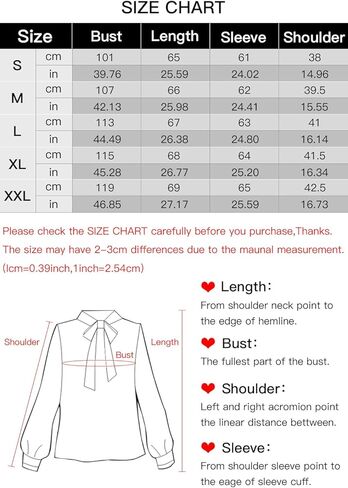 FHMLS Women's Bow Tied Neck Chiffon Blouses Casual Loose Long Sleeve Office Work Solid Tops Shirts in Saudi Arabia