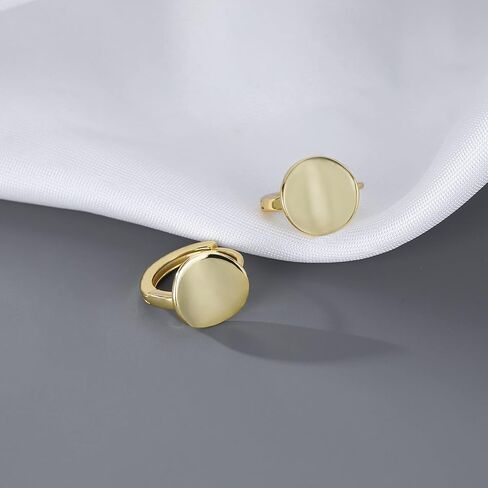 SLUYNZ Sterling Silver Disc Hoop Earrings for Women Teen Girls Minimalist Small Hoop Earrings Huggie in Kuwait