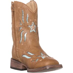 Children Western Cowboy Cowgirl Boot, Glitter Star by Silver Canyon for Girls and Toddlers