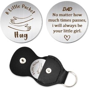 ShiQiao Spl Christmas Birthday Gift for Women Men Mom Aunt Dad Daughter Niece Couples Friends Pocket Hug Token Keychain Gift