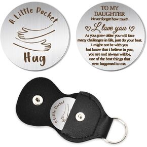 ShiQiao Spl Christmas Birthday Gift for Women Men Mom Aunt Dad Daughter Niece Couples Friends Pocket Hug Token Keychain Gift