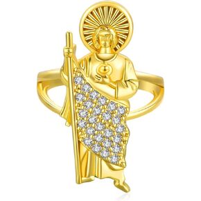 Luxe & Co. Jewelry Saint Jude Stone Ring Adjustable 14K Gold Filled San Judas Anillo Saint Jude Ring in Kuwait