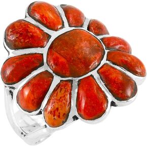 Turquoise Ring Sterling Silver 925 Genuine Gemstones Size 6 to 11