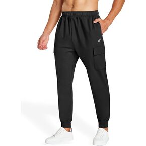 بنطال رياضي قطني رجالي من EZRUN مع 4 جيوب كاجوال مدبب سروال ركض للرجال للجري والتمرين والمسار in Kuwait