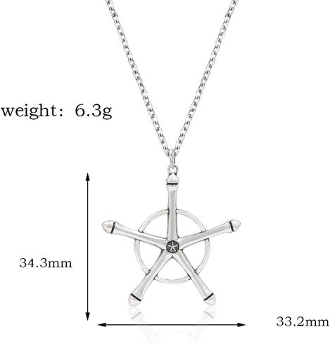 SONGCHANGJEWELRY قلادة Ishida Uryuu Quincy Pentagram - سلسلة مفاتيح Ichigo Black Shinigami المشتعلة - مراهقين عيد الميلاد in Saudi Arabia