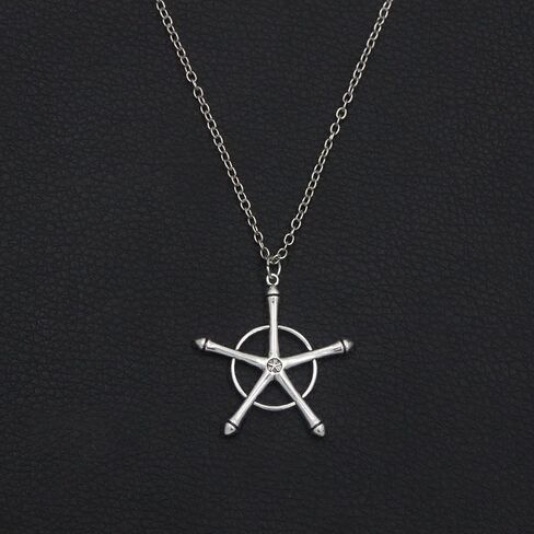 SONGCHANGJEWELRY قلادة Ishida Uryuu Quincy Pentagram - سلسلة مفاتيح Ichigo Black Shinigami المشتعلة - مراهقين عيد الميلاد in Saudi Arabia