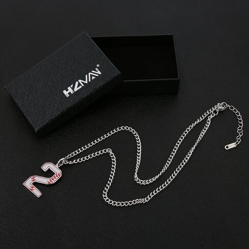 HZMAN Baseball Initial Pendant Necklace Inspiration Baseball Jersey Number 0-9 Charms Stainless Steel Necklace in Saudi Arabia
