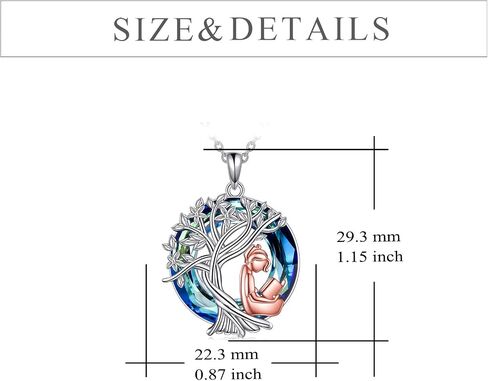 YFN Necklace Gifts for Girls Sterling Silver Tree of Life Crystal Jewelry Graduation Birthday Gifts for Women Girls in Kuwait