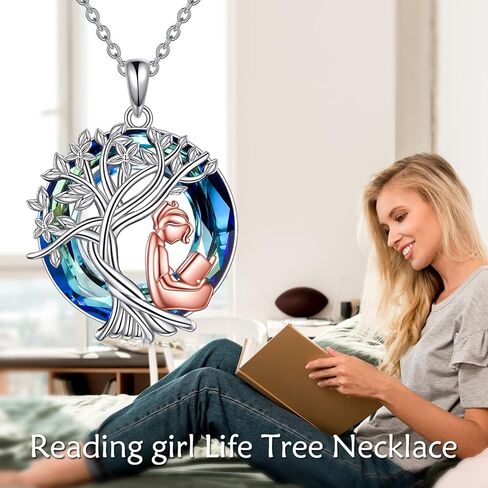 YFN Necklace Gifts for Girls Sterling Silver Tree of Life Crystal Jewelry Graduation Birthday Gifts for Women Girls in Kuwait