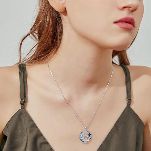 YFN Necklace Gifts for Girls Sterling Silver Tree of Life Crystal Jewelry Graduation Birthday Gifts for Women Girls in Kuwait