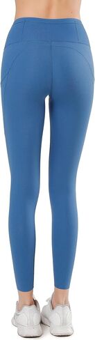 بنطال Yvette مع جيوب للنساء للتحكم في البطن بخصر عالٍ غير شفاف للتمرين والجري، ناعم زبداني in Kuwait