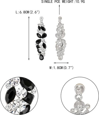 EVER FAITH Bridal Tear Drop Flower Cluster Dangle Earrings Crystal Rhinestone in Saudi Arabia