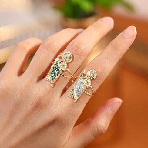 Luxe & Co. Jewelry Saint Jude Stone Ring Adjustable 14K Gold Filled San Judas Anillo Saint Jude Ring in Kuwait