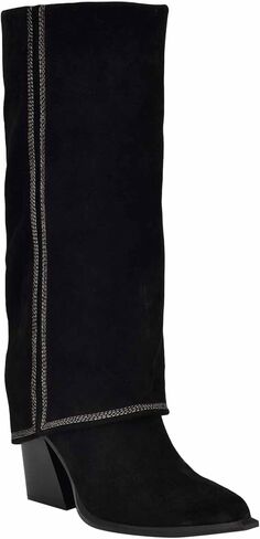 Nine West Women's RIMEPY Knee High Boot, Black 001, 8.5 in Saudi Arabia