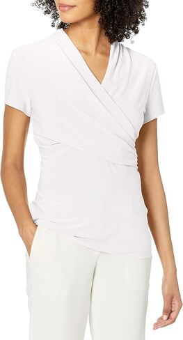 DKNY Women's Short Sleeve Side Ruche Top in Kuwait