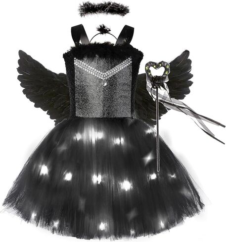 توتو دريمز 4 قطع أزياء ملاك للفتيات من عمر 2 إلى 10 سنوات لحفلات أعياد الميلاد وحفلات الهالوين in Kuwait