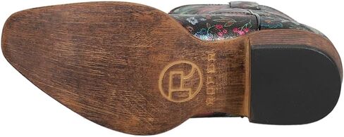 حذاء ROPER النسائي Ingrid Floral Metallic Slip Toe كاجوال بكعب منخفض للكاحل 1-2 بوصة - أسود، متعدد in Kuwait