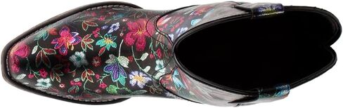 حذاء ROPER النسائي Ingrid Floral Metallic Slip Toe كاجوال بكعب منخفض للكاحل 1-2 بوصة - أسود، متعدد in Kuwait