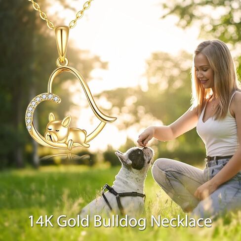 KECHO 14K الذهب قلادة البلدغ الفرنسية للنساء، قلادة القلب مجوهرات هدايا عيد ميلاد لابنة شقيقة الفتيات في سن المراهقة in Saudi Arabia