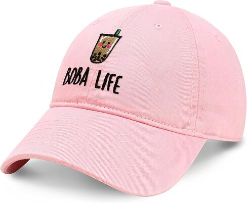 Boba Life Baseball Cap Embroidered Dad Hat Quality Headgear in Kuwait