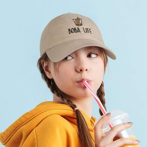 Boba Life Baseball Cap Embroidered Dad Hat Quality Headgear in Kuwait