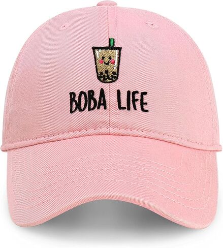 Boba Life Baseball Cap Embroidered Dad Hat Quality Headgear in Kuwait