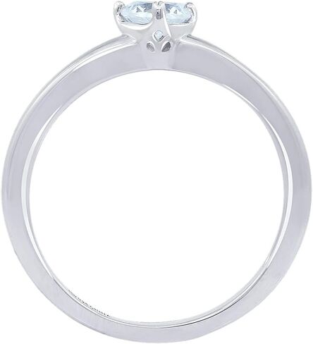 Amazon Collection Sterling Silver Fancy Shape Solitaire Ring made with Infinite Elements Zirconia in Saudi Arabia