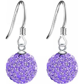 Merdia S925 Sterling Silver Snow White Crystal Drop Earrings/Necklaces/Jewelry Set