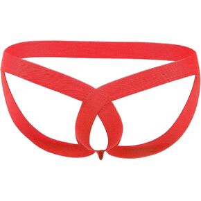 SOOMOOD Men's Jockstrap Underwear Male Sexy G-String Thong Hollow Out Breathable Athletic Supporters Low Waist Underpants