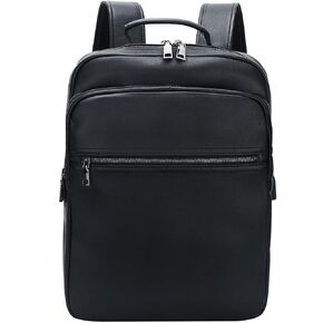 حقيبة ظهر جلدية من Leathario للرجال مقاس 15.6 بوصة من الجلد الطبيعي حقيبة ظهر للكمبيوتر المحمول ذات سعة كبيرة حقيبة ظهر كلاسيكية للأعمال in Kuwait