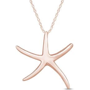 AFFY Starfish Pendant Necklace in 14K Gold Over Sterling Silver