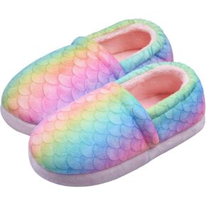 ZGDG Girls Slippers Cute House Slippers,No-Slip Memory Foam Princess House Shoes for Bedroom Indoor Outdoor(Toddler/Little/Big Kid)