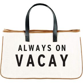حقيبة حمل لحمل كل شيء من سي بي جيفتس، 50.8 سم × 27.94 سم، بعبارة Always On Vacay