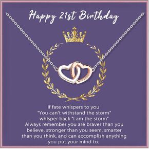 SOLINFOR 21st Birthday Gifts for Her, 21 Year Old Birthday Gifts for Her - Jewelry Gifts for 21 Year Old Female, Happy 21st Birthday Gifts Ideas for Daughter Women in Kuwait