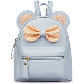 Mini Backpack for Girls Cute Bowknot Toddler Backpack Purse Cartoon Mouse Ears Purse Mini Backpack for Teen Girls