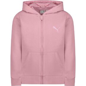 PUMA Girls' Core Logo Zip Up Hoodie