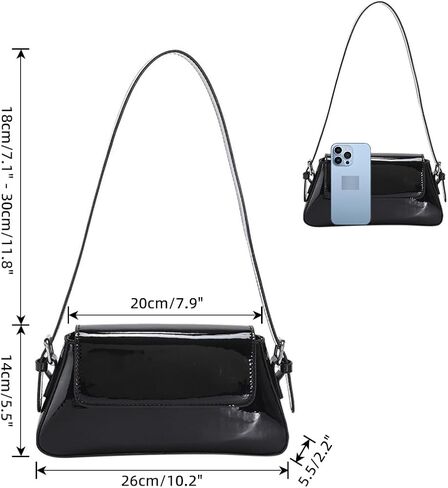 Valleycomfy نساء Y2k محفظة فضية حقيبة هوبو حقيبة يد حقيبة حقيبة لطيف حقيبة حفلات مخلب المحافظ حقائب كروسبودي in Kuwait