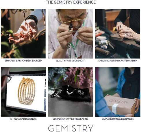GEMISTRY 925 Sterling Silver Bar Necklace with Genuine Stone For Women & Girls With 16 + 4 Inch Extender Cable Chain. Gemstone and Birthstone Jewelry Gift For Her Birthday|Wedding|Anniversary in Kuwait