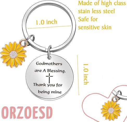 ORZOESD العرابة كيرينغ العرابة تقدير المجوهرات العرابة عيد ميلاد المفاتيح in Kuwait