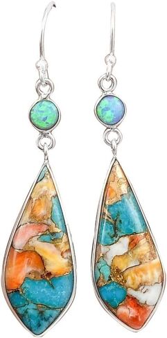ASFUSS Earrings for Women Mom Elegant Women Faux Sapphire Rhinestone Inlaid Drop Huggie Earrings Eardrops Statement Jewelry in Saudi Arabia