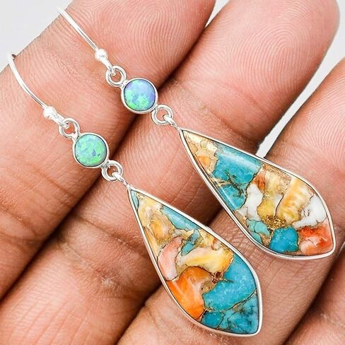 ASFUSS Earrings for Women Mom Elegant Women Faux Sapphire Rhinestone Inlaid Drop Huggie Earrings Eardrops Statement Jewelry in Saudi Arabia