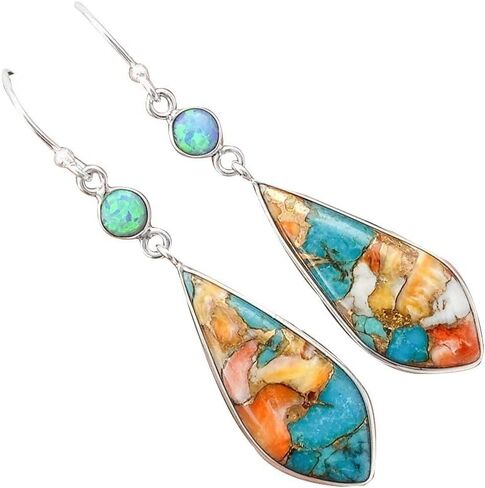 ASFUSS Earrings for Women Mom Elegant Women Faux Sapphire Rhinestone Inlaid Drop Huggie Earrings Eardrops Statement Jewelry in Saudi Arabia