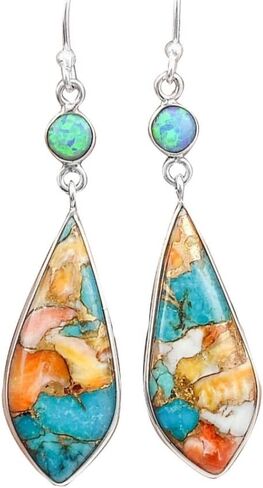 ASFUSS Earrings for Women Mom Elegant Women Faux Sapphire Rhinestone Inlaid Drop Huggie Earrings Eardrops Statement Jewelry in Saudi Arabia