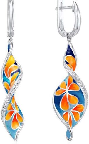 ASFUSS Earrings for Women Mom Elegant Women Faux Sapphire Rhinestone Inlaid Drop Huggie Earrings Eardrops Statement Jewelry in Saudi Arabia